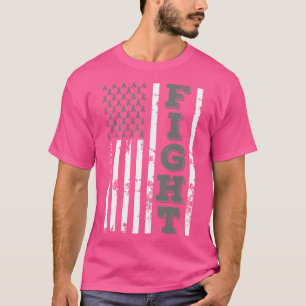 Camiseta A Consciência Da Asma Combater A Bandeira American