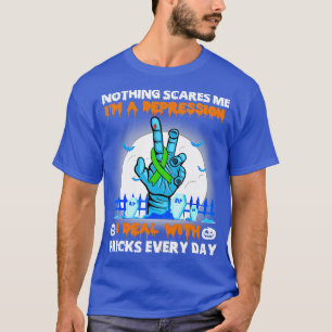 Camiseta A consciência da depressão não me assusta bem