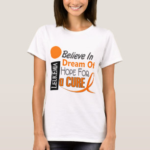 Camiseta A consciência da leucemia ACREDITA a ESPERANÇA