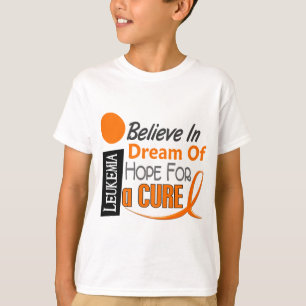 Camiseta A consciência da leucemia ACREDITA a ESPERANÇA