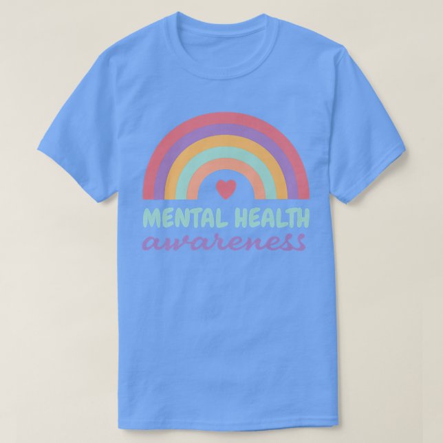 Camiseta A Consciência Da Saúde Mental Combater O Stigma Me (Frente do Design)