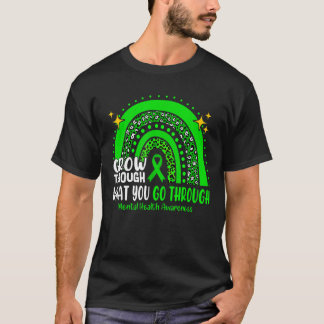Camiseta A Consciência Da Saúde Mental Cresce Através Do Qu