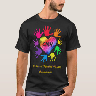 Camiseta A Consciência da Saúde Mental Infantil Mãos Presen