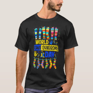 Camiseta A Consciência da Síndrome de Down agiliza sua cons