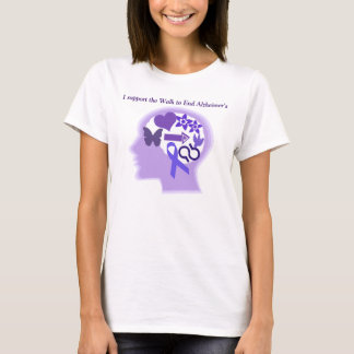 Camiseta A consciência de Alzheimer um a vida viveu bem o