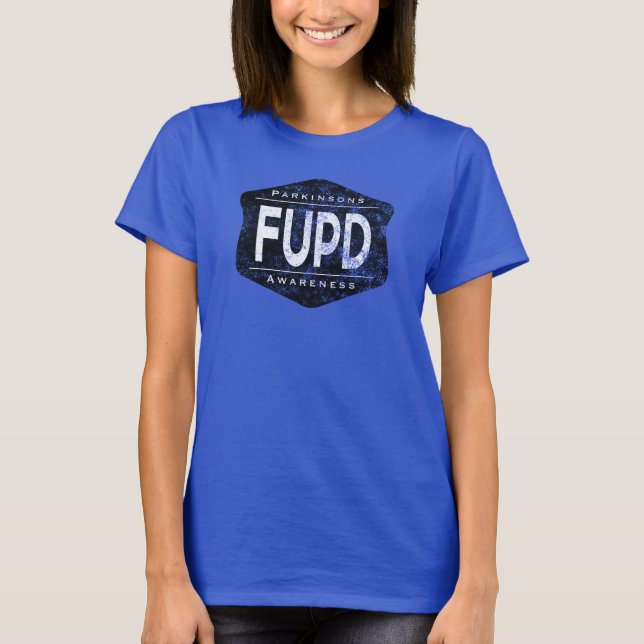 Camiseta A consciência de Parkinson sobre o FUPD se aflora (Frente)