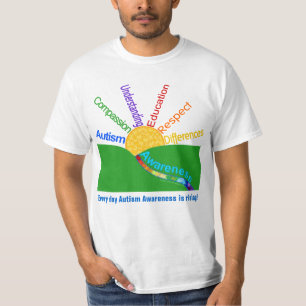 Camiseta A consciência do autismo é design de Sun de