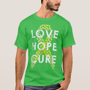 Camiseta A Consciência do Cancer da Infância Ama a Esperanç