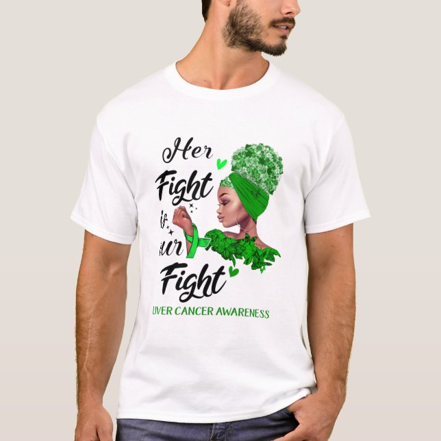 Camiseta A Consciência Do câncer de figado Sua Luta É Nossa (Frente)