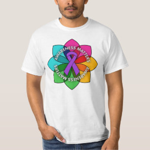 Camiseta A consciência do Cancer GIST importa as Pétalas