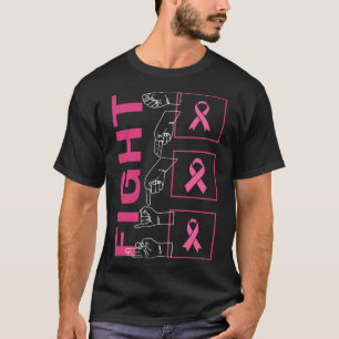 Camiseta A consciência do cancer luta contra o guerreiro de