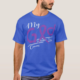Camiseta A Consciência Do cancer Meu Deus É Mais Forte Nest