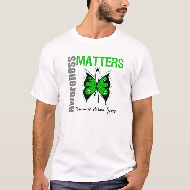 Camiseta A consciência importa lesão cerebral traumático da (Frente)