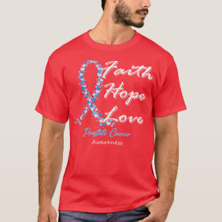 Camiseta A consciência prostática do Cancer Fé Esperança de