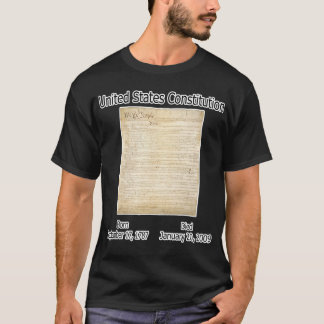Camiseta A constituição dos E.U. morreu 1/20/09