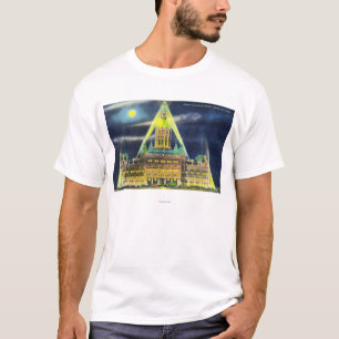 Camiseta A construção do Capitólio do estado na noite