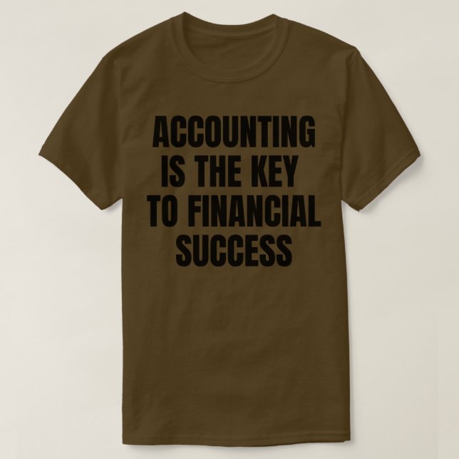 Camiseta A contabilidade é a chave para o sucesso financeir (Frente do Design)