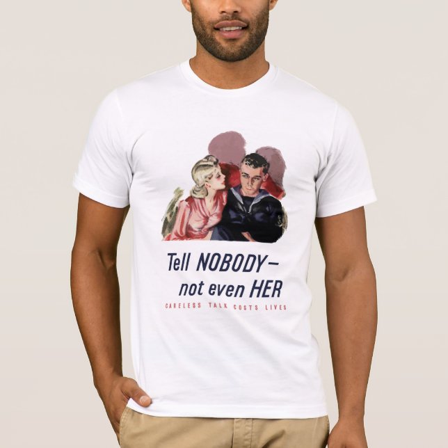 Camiseta A conversa descuidada custa vidas -- WW2 (Frente)