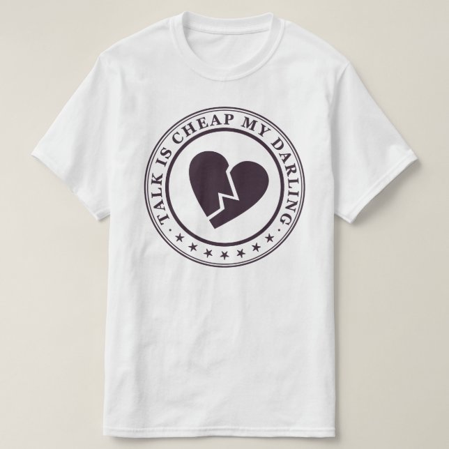 Camiseta a conversa é barata (Frente do Design)