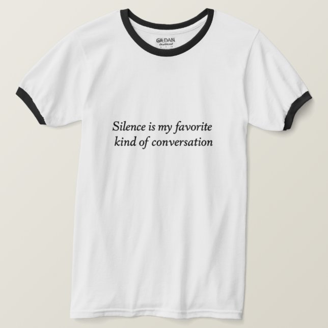 Camiseta A conversa silenciosa (Frente do Design)