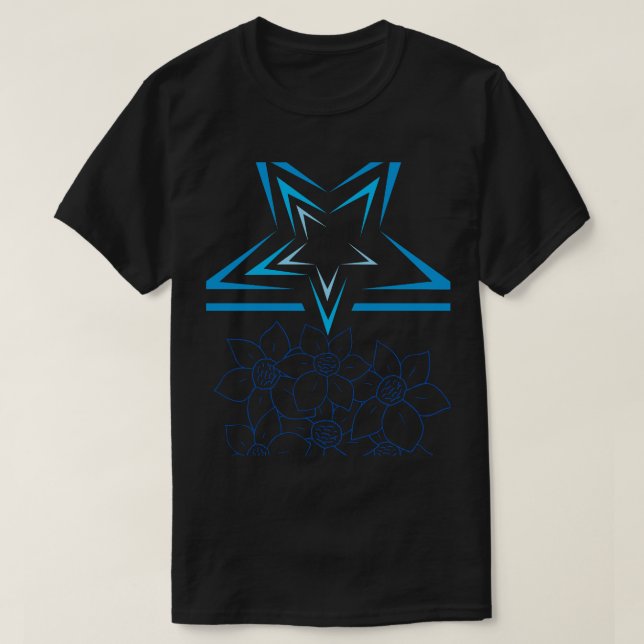 Camiseta A cor azul e o design simples podem simbolizar i (Frente do Design)