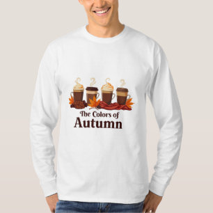 Camiseta A cor do outono Pumpkin Spice Coffee Fall