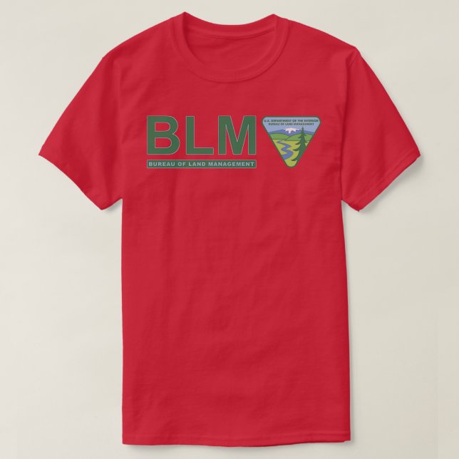 Camiseta A Cor Original do BLM Bureau of Land Management (Frente do Design)