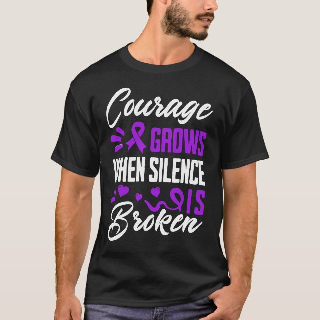 Camiseta A Coragem Cresce Quando O Silêncio É Quebrado (Frente)