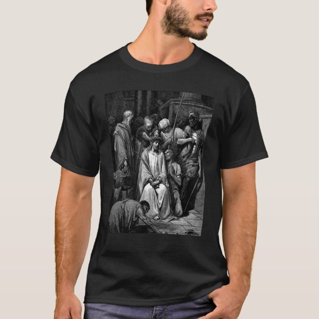 Camiseta A Coroa de Thorns Gustave Dore Arte Bíblica (Frente)