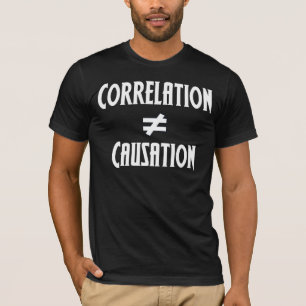 Camiseta A correlação não iguala a causa