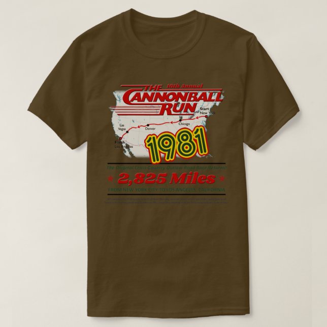 Camiseta A Corrida do Cannonball (Frente do Design)