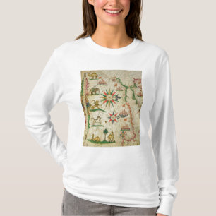 Camiseta A costa africana norte, de um atlas náutico