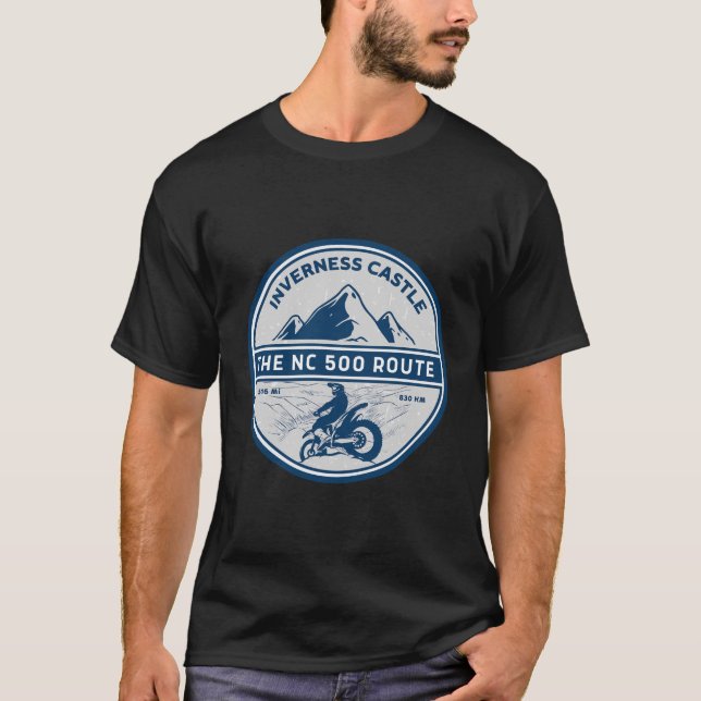 Camiseta A Costa do Norte 500 em motocicleta nc 500 (Frente)