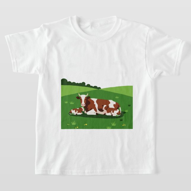 Camiseta A cow and two calves (Postura )