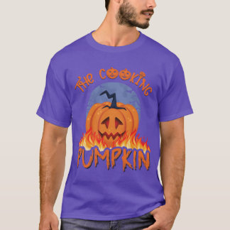 Camiseta A Cozinhar Pumpkin Halloween