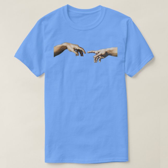 Camiseta A Criação das Mãos Adão 2 (Frente do Design)