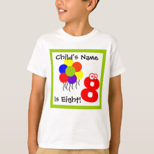 Camiseta a criança tem oito anos, oitavo aniversário, t-shi