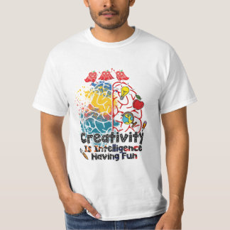Camiseta A Criatividade Do Tie dye É Inteligência, Divertir