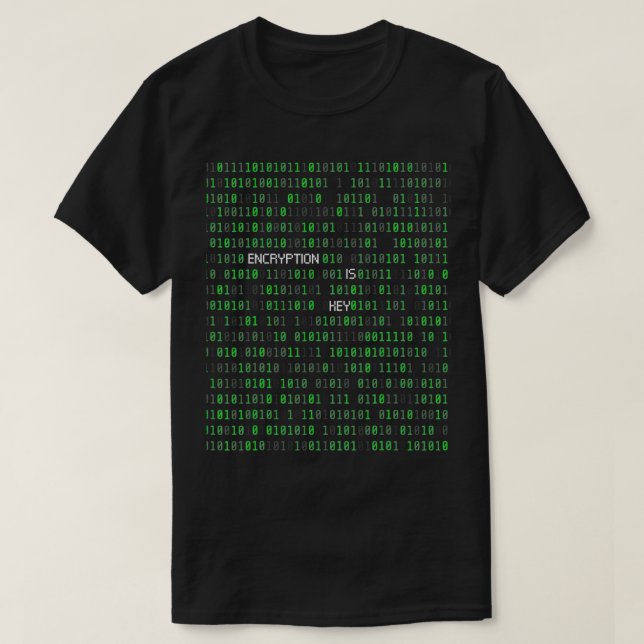 Camiseta A Criptografia É O Programador Chave (Frente do Design)