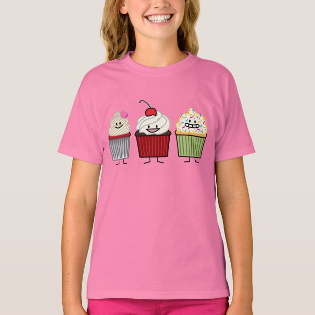Camiseta A crosta de gelo da família do cupcake polvilha o (Frente)