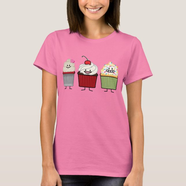 Camiseta A crosta de gelo da família do cupcake polvilha o (Frente)