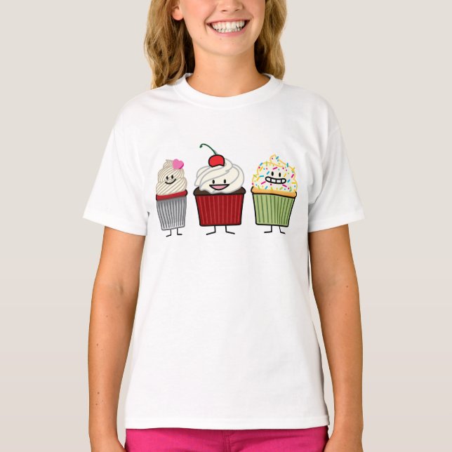 Camiseta A crosta de gelo da família do cupcake polvilha o (Frente)