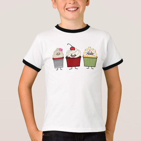 Camiseta A crosta de gelo da família do cupcake polvilha o