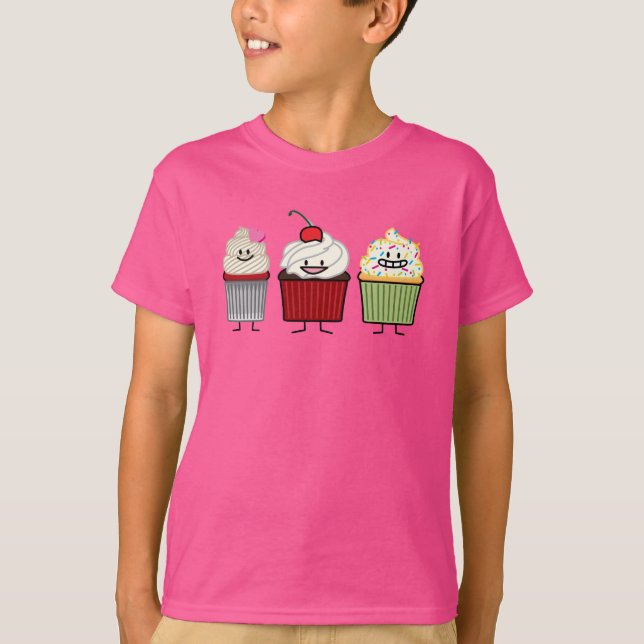 Camiseta A crosta de gelo da família do cupcake polvilha o (Frente)