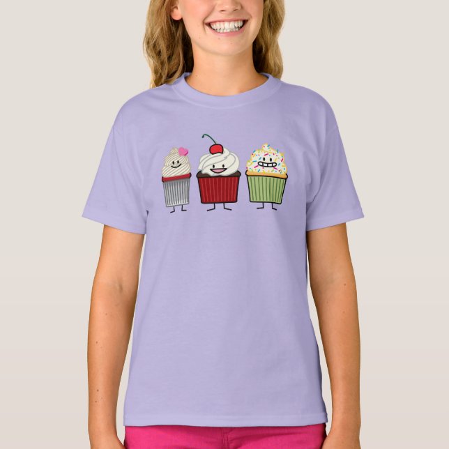 Camiseta A crosta de gelo da família do cupcake polvilha o (Frente)
