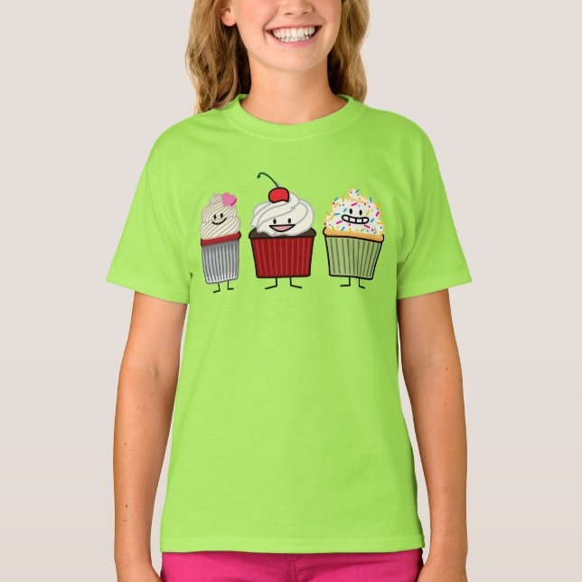 Camiseta A crosta de gelo da família do cupcake polvilha o (Frente)