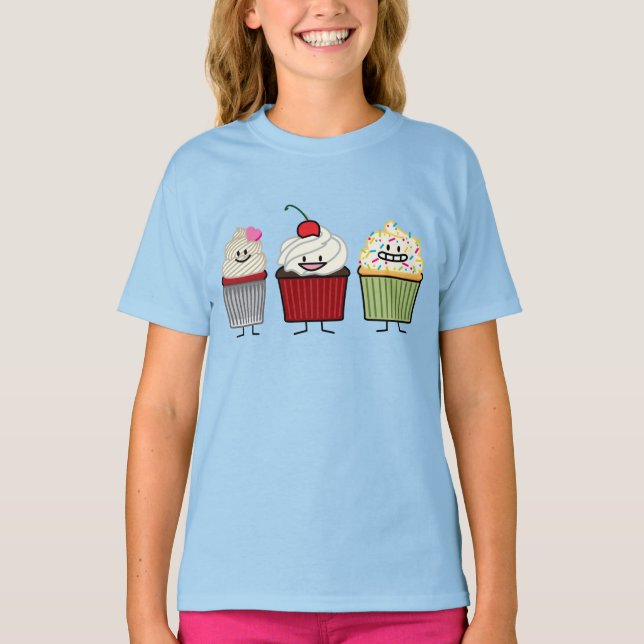 Camiseta A crosta de gelo da família do cupcake polvilha o (Frente)