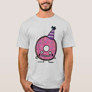 Camiseta A crosta de gelo do rosa da rosquinha do
