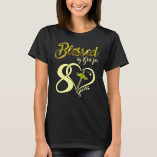Camiseta A Cruz Cristã de Girassol, 80 Anos,
