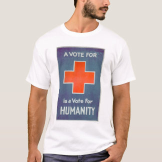 Camiseta A cruz vermelha é um voto para a humanidade